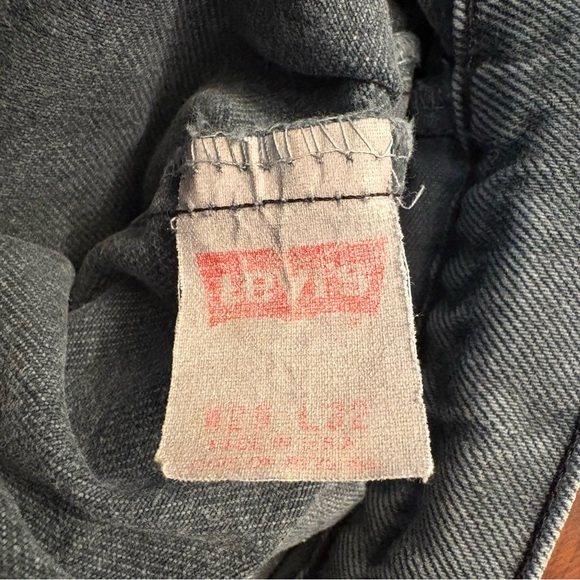 Vintage 80s Levis 505 Jeans Red Tab Batwing Gray Made in USA Size 28x30 Faded - Picture 4 of 10